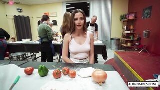 Sexy Chef's Kitchen - Cooking Lesson with Big Boobs & Bouncy Butt