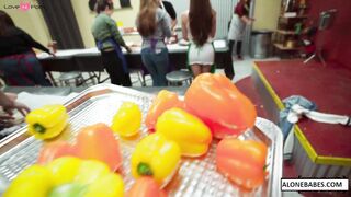 Sexy Chef's Kitchen - Cooking Lesson with Big Boobs & Bouncy Butt