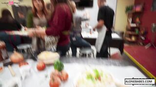 Sexy Chef's Kitchen - Cooking Lesson with Big Boobs & Bouncy Butt