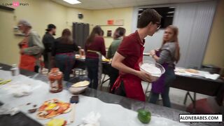 Sexy Chef's Kitchen - Cooking Lesson with Big Boobs & Bouncy Butt
