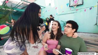 Partying Hard At The Block Party - Sexy Amateur Babe Gets Paid For Dancing