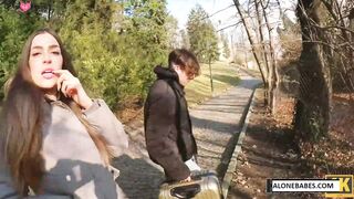 Park SexDrive - Hot Blonde Teen Fucked Outdoors By Hunk With Big Dick