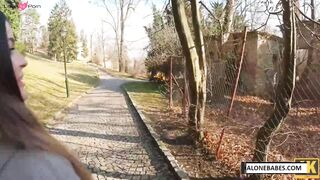Park SexDrive - Hot Blonde Teen Fucked Outdoors By Hunk With Big Dick