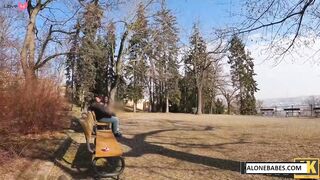Park SexDrive - Hot Blonde Teen Fucked Outdoors By Hunk With Big Dick
