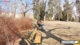 Park SexDrive - Hot Blonde Teen Fucked Outdoors By Hunk With Big Dick