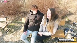 Park SexDrive - Hot Blonde Teen Fucked Outdoors By Hunk With Big Dick