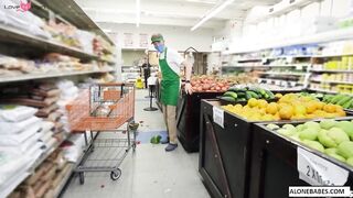 Sexy Babe Gives A Wild Ride In The Grocery Store