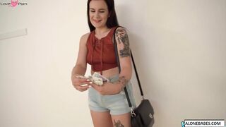 Hot Blonde Bombshell Sucks And Swallows In A Professional Photoshoot
