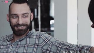 Transgender Hottie Ariel Demures Fucked Hard By JohnnyB In Rough Anal Sex