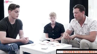 3way Thriller! Twinks Share Their Stepson And Facial Load
