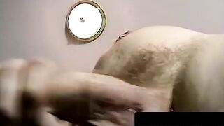 Mustache Man's Close-Up Blowjob with Thick Dick & Gagging