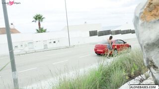 Public Exposure - Busty Blonde Teenage Girl Gets Fingered in Public