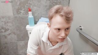 Gloryhole Swallow - Hot Blonde Babe Sucks & Faceslaps Big Dick