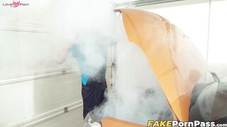 Mechanics Garage Threesome - Three Way Action With Anna Yada And Miss Oliva