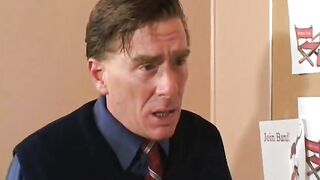 Big Dick Surprise - Old Man's Huge Penis Stretches barely legal Blonde Pussy