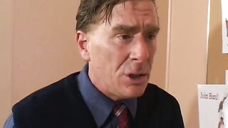 Big Dick Surprise - Old Man's Huge Penis Stretches barely legal Blonde Pussy
