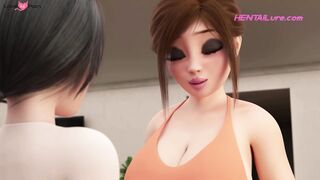 Throated #10 - Threeway Blowjob with Step-Mom & Daughter in HD