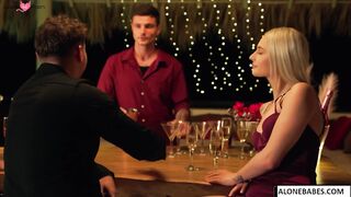 Naughty Blondie Christy Sneaking Away For Vacation - BBC Threesome