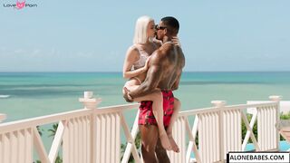 Naughty Blondie Christy Sneaking Away For Vacation - BBC Threesome