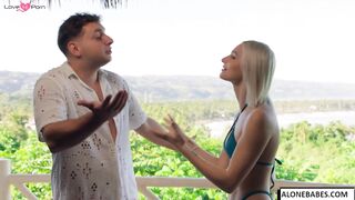 Naughty Blondie Christy Sneaking Away For Vacation - BBC Threesome