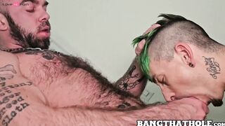 Hair Bear Raw Fucking - Older Guy Fucks barely legal Twink with Hair on Chest