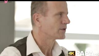 Mature Man Uses barely legal Blonde Slut Alissa Horackova For A Wild Ride