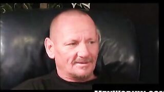 Mature Guy Jacks Off With Ink - Solo Male Masturbation