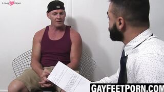 Beard-Fetish Foot Worship - Muscle Stud Dominates Hunk With Feet