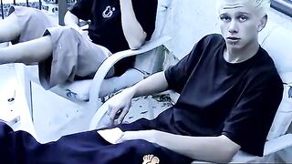Foot Worship - Kitchen Cleanup with Dirty Feet & Asses
