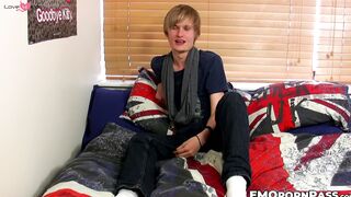 Blonde Emo Teen Jerks Off And Dumps Load Of Hot Sperm