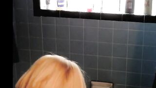 Step-Mother Peeks At Me While I Shower - POV Creampie