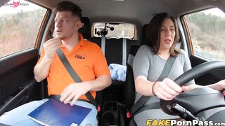 Thicker-Than-Average Curvy Girl Passes Driving Test With Her Instructor