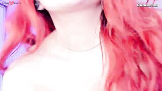 Bubble Butt Redhead Teen Uses Giant Vibrator to Masturbate in Bathroom