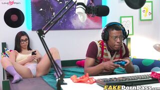 Anal-Lover Lena Cossxx - Ass Fucked While Her Boyfriend Plays Video Games