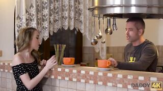 DADDY4K. Fat shaved senior receives fellatio from outstanding camgirl