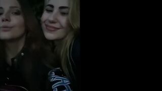 Erotic lesbians licking snatch into a outside park