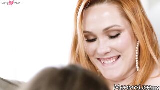 Step-Mother And Step Daughters Scandalous Lesbian Threesome