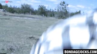 Outdoor Domination - Wild Hunk Dominates Jocks Ass In Nature