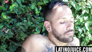 Outdoor Bareback Threesome - Jocks Pounding Raw Action