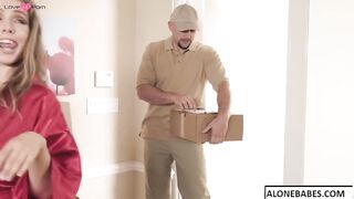 Hot MILF Gives Intense Blowjob & Rides Big Dick Until He Explodes In Her Panties