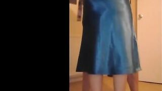 Blue-Satin Sensual Erotic Massage with Huge Dick