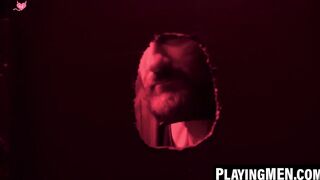 Glory Hole Fucked By Two Hot Men - LeosBumFuckers