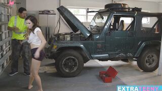 Mechanics Garage - Expert Blowjob by Hot Babe Karlie Brookes