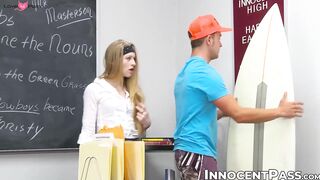 Blondie Babe Avril Hall Gets Pounded Hard On The Table - Hot Sex With Big Dick
