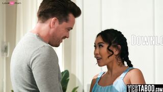 Asian Step-Daughter's First Time Riding Her Uncle's Big Dick