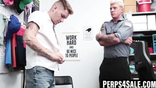 Twinks In Uniform" - Raw Anal Sex with Officer & Thieves in Police Station Jail Cell
