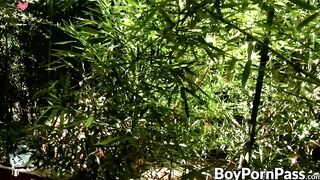 Twink Outdoor Anal Adventure - Hot Twins Fucking Raw in Nature