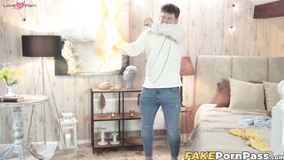 Tattoed Babe Kira Kompanjen's Magical Dildo Transforms Into A Real Dick