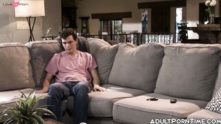 Step-Mother's Sloppy Blowjob - Stepson Gets A Deepthroat From His Hot Stepmom