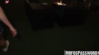 Public Flashing & Blowjob - Big Boobed Beauties Stroking Huge Dick